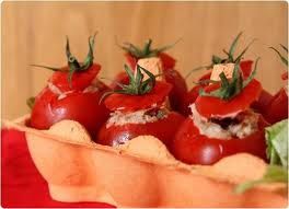 une recette: Tomates cocktail aux trois farces, facile et sympa pour l'apéro !