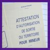 AUTORISATION DE SORTIE DU TERRITOIRE