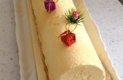 Ma bûche de Noël ananas noix de coco