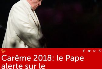 MESSAGE DE CARÊME DU PAPE FRANÇOIS 