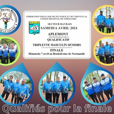 Qualificatif triplette masculin seniors, samedi 6 avril 2024.