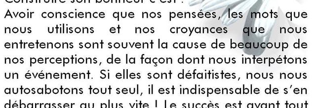 Construire son bonheur...