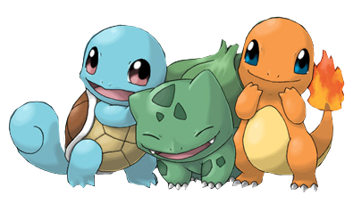 Trouver les trois starters Bulbizarre, Salamèche et Carapuce dans Pokémon version jaune