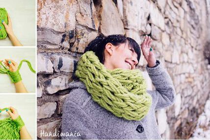 Le weekend, ça bricole! #3 - DIY L'écharpe tricotée avec ses mains