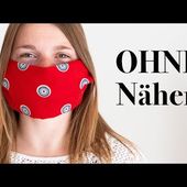 Mundschutz OHNE Nähen selber machen Deutsch 😷