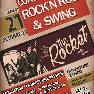  Samedi 21 Octobre 2023 : Soirée Rock'n Roll & Swing, Pauses SBK .    Animation Routine Solo swing de 21 h00 à 21h30
