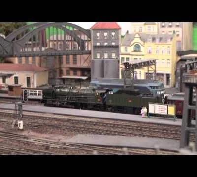 Train miniature HO Chalindrais ligne 2 (2ème réseau d'André Gay) vidéo 58