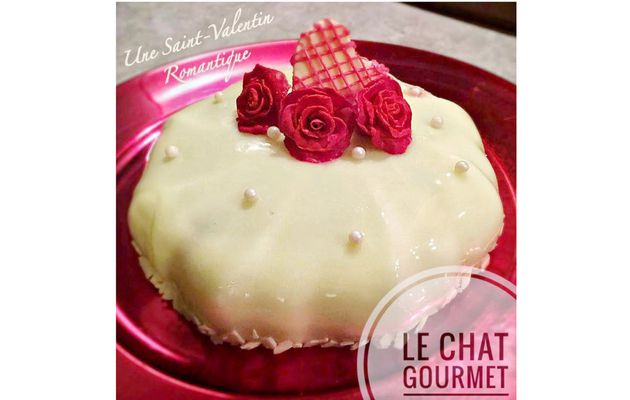 Bavarois vanille-citron coeur de fraise pour une Saint-Valentin romantique