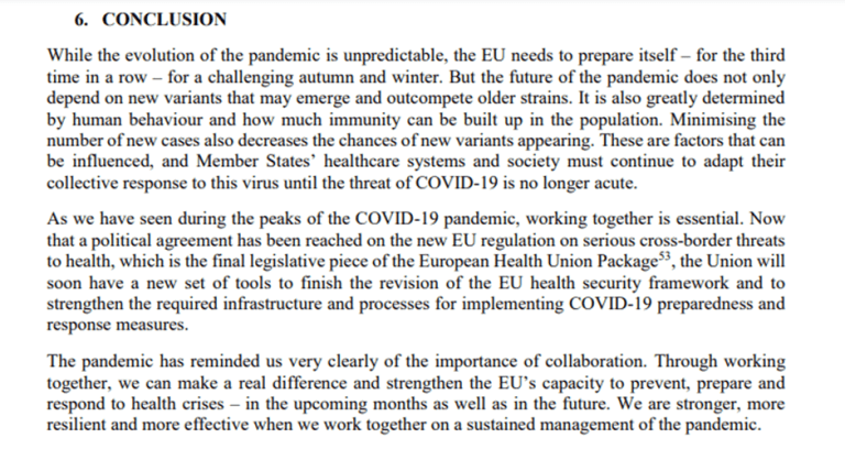 Comisión Europea: Respuesta de la UE al Covid-19: preparación para el otoño y el invierno de 2023 . pág. 14