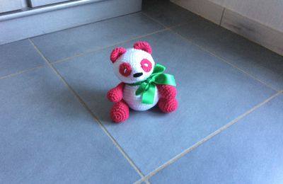 Panda rose au crochet (tuto)