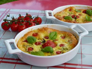 Clafoutis aux tomates cerises