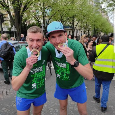 Un beau podium au marathon de Paris