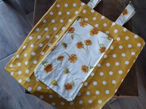 Manchons doublés polaire, protège-selle, couvre-panier, tote-bag