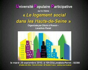 UPP sur le logement social mardi 28 septembre 2010 à Levallois-Perret