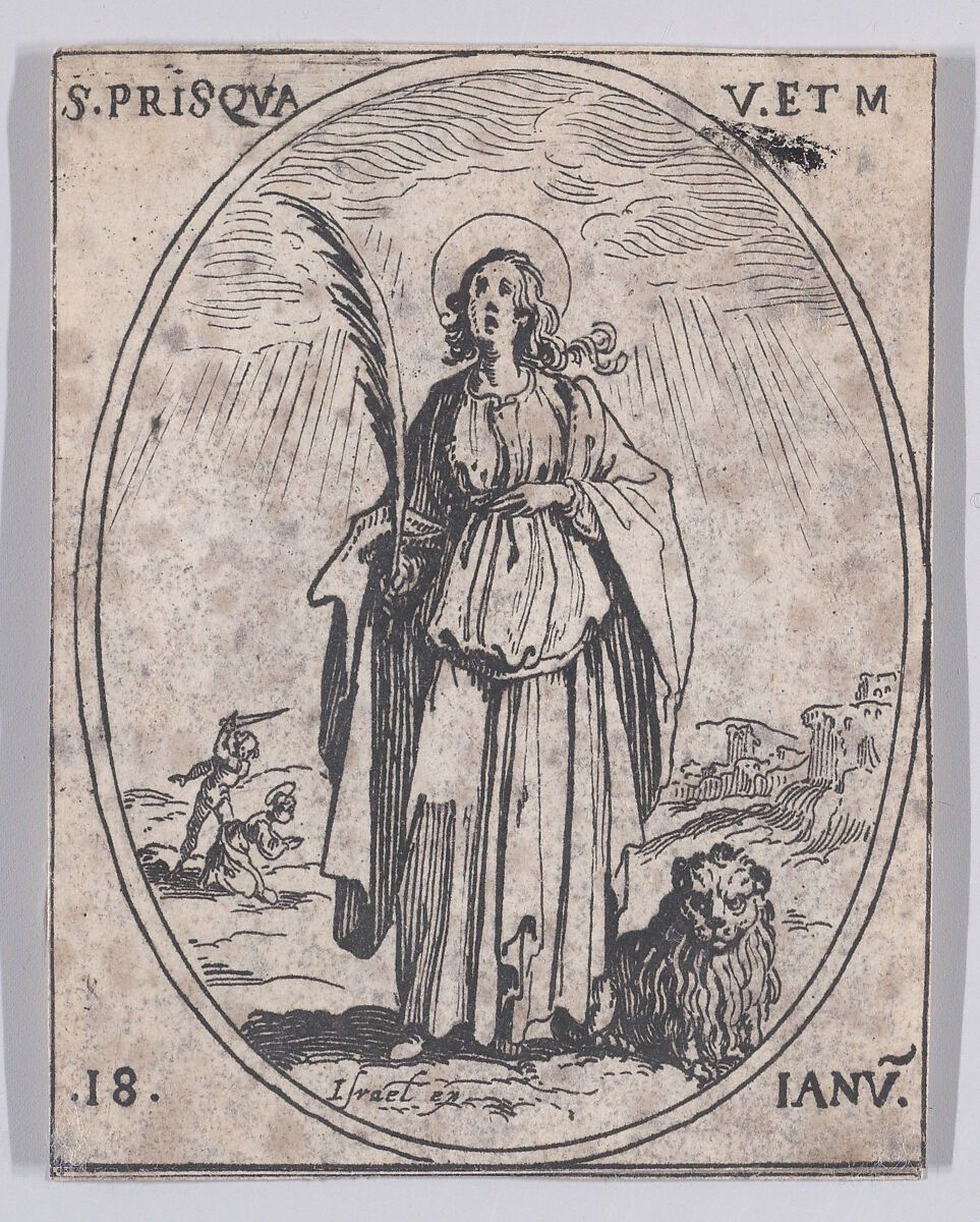 Sainte Prisca, ou Priscille, Vierge et martyre († 268-270)
