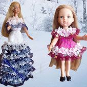tutos gratuits  poupées  : robes étoilées 