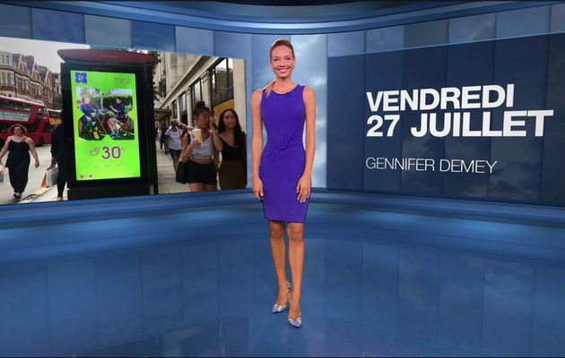 Gennifer Demey Météo M6 le 27.07.2018