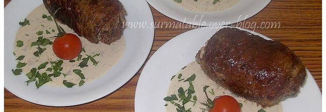 Roulés de Steaks de Veau à la Viande Hachée et Champignons