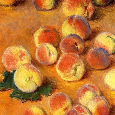 Fruits d'été par les peintres - Claude Monet (1840-1926) nature morte aux pêches
