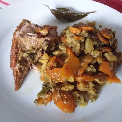 Cochon Carottes Patate douce façon boeuf carotte basse température