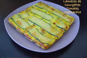 Lamelles de Courgettes farcies à la tomate et Mozzarella