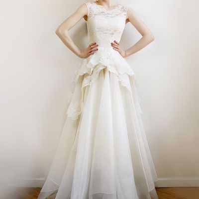 you tend to see less rose wedding dresses