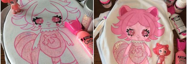  Un nouveau T-shirt peint pour Alyssonne  sur le thème des glimmies