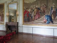 grand salon, cônes de Zarka , vieux livre scientifique  de l'abbé Nollet de 1750