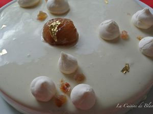 Entremets marron, poire