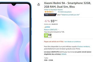 Bon plan Smartphone Xiaomi Redmi 9A à moins de 100 euros