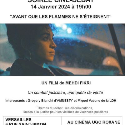 Versailles, 14 janvier, Ciné-débat "Avant que les Flammes ne s'éteignent" avec Amnesty