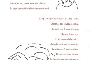 la comptine de la semaine : Mon petit lapin