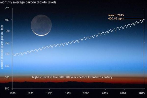 Entwicklung der Kohlendioxidgehaltes der Athmosphäre Quelle: NASA