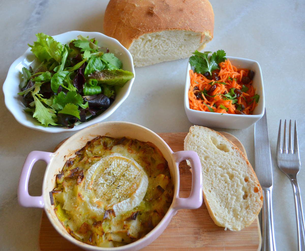 Fondue de poireau au rocamadour