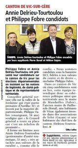 Elections départementales 2015 Cantal
