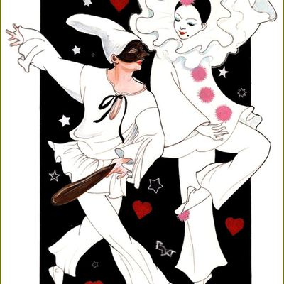Pierrot - Colombine et Arlequin illustrés -  Pierrot et Pulcinella - Carla Ruffinelli