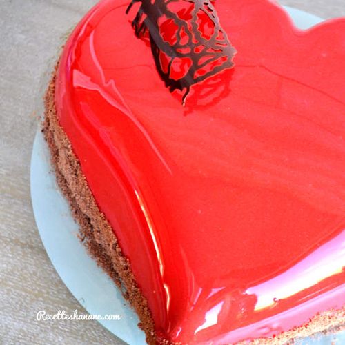 Bavarois Coeur Bombe Glacage Miroir Rouge Recettes By Hanane
