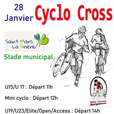 Cyclo-cross de St Mars la Brière (72) le dimanche 28 janvier 2024