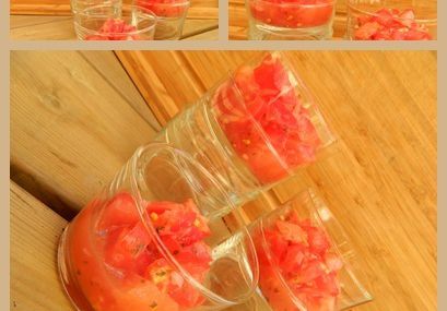 Salade fraîche pamplemousses-tomates