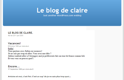 Le blog de Claire
