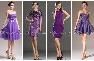 Comment choisir la robe pour un mariage? Collection Robe de Cocktail Violette!