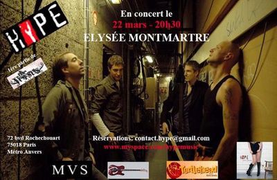 HYPE en concert @ L'Elysee Montmartre le Jeudi 22 mars -  20h30 !!!!!