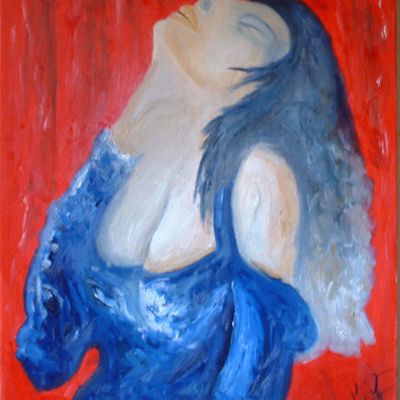 Fin de spectacle, Huile sur toile, 60x70 cm