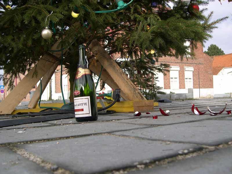 Vandalisme à Saméon, le soir de la Saint Pin Cramé !