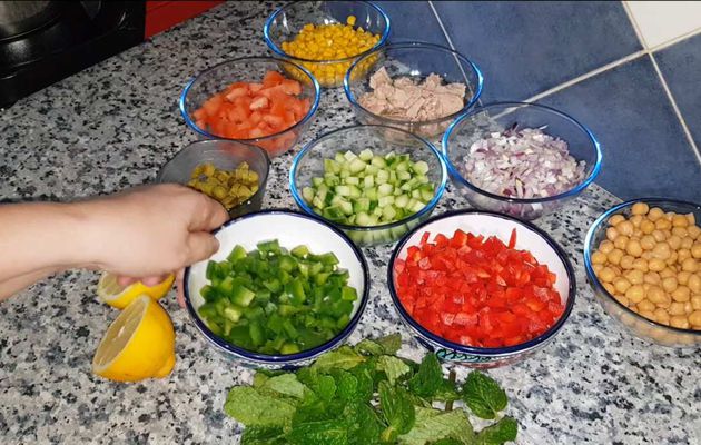 SALADE DE COUSCOUS   صلاطة الكسكس 