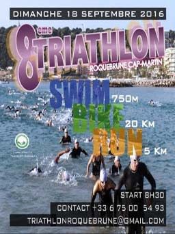 Triathlon "S" de Roquebrune Cap martin 2016