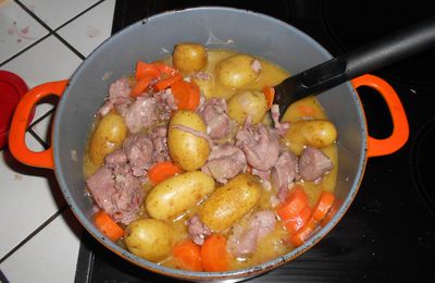 Ragout de dinde aux lardons et carottes