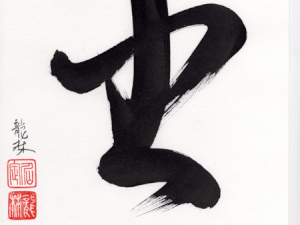 Dào 道 veut dire "la voie" ; Shū 書 veut dire "Calligraphie".
