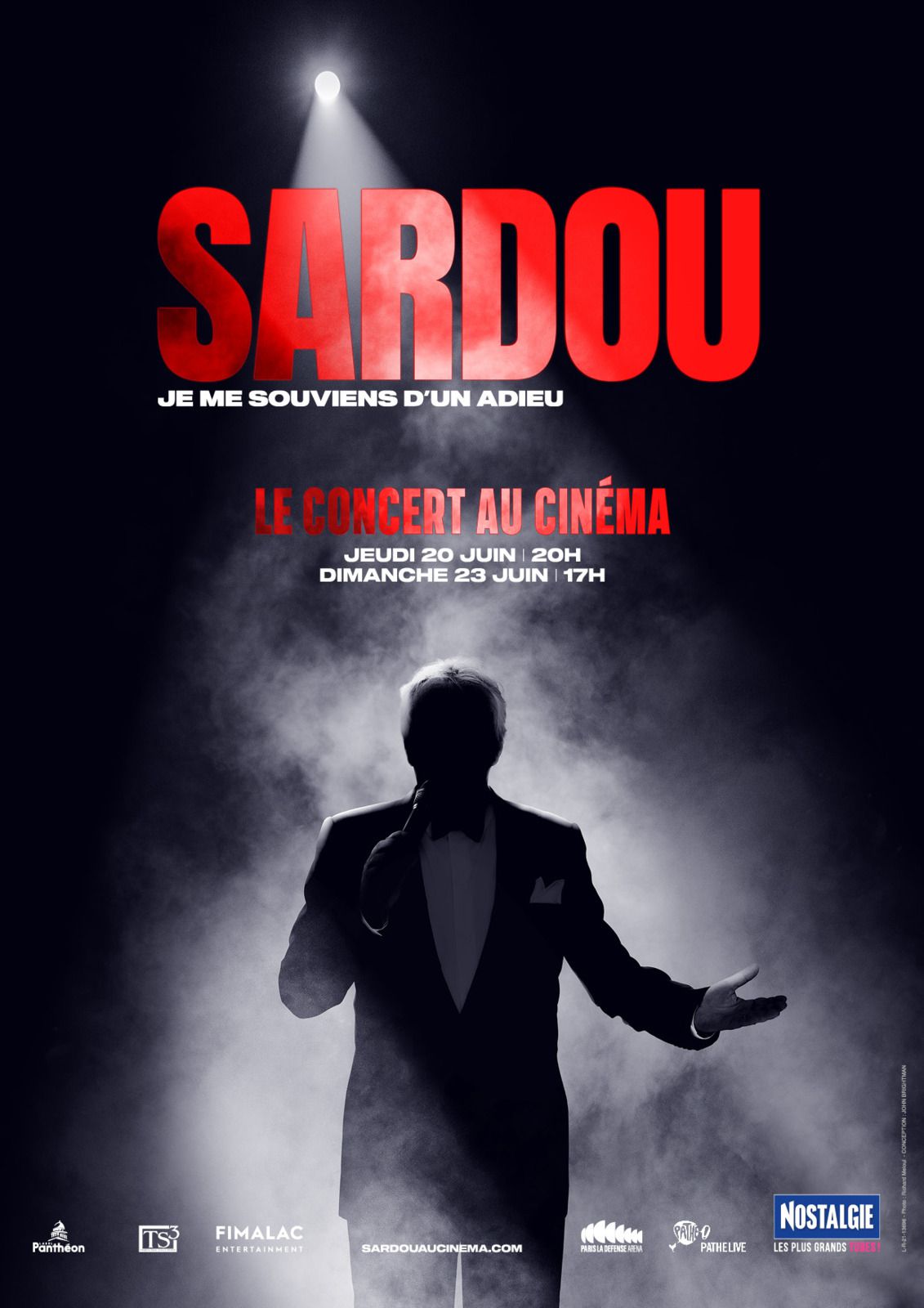 Michel Sardou concert d'une "Je souviens d'un adieu&quot; Cinéma Juin 2024