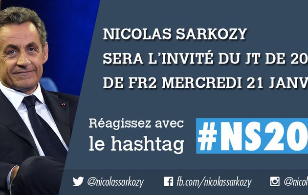 Nicolas Sarkozy sera l'invité du JT de 20H de France 2 ce soir